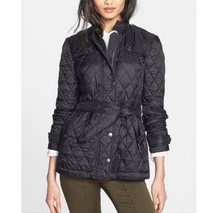 Burberry Brit Starkford Belted Diamond Quilted Jacket XS